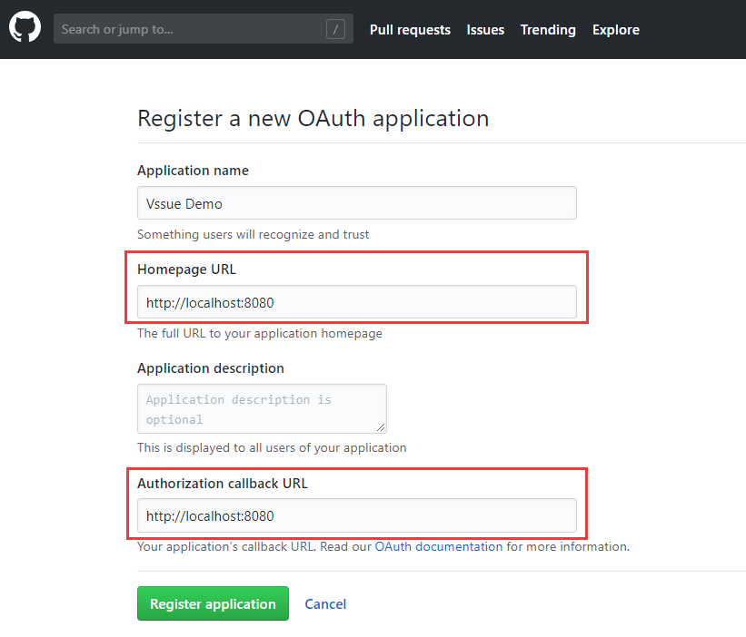 Set up OAuth App - Github 04